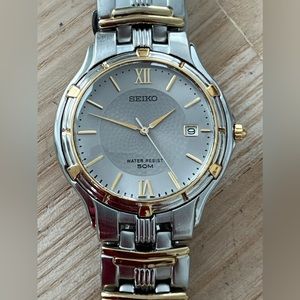 Seiko Super Rare Dial Color Combo Vintage Men’s Watch Two-Tone Bracelet Date